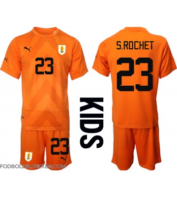 Uruguay Sergio Rochet #23 Målmand Udebanetrøje Børn VM 2022 Kortærmet (+ Korte bukser)